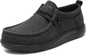 1TAZERO Wide-Shoes for Men-Slip on Walking-Loafers Casual-Shoes - Wide Width Comfortable Orthopedic Shoes for Men with Arch Support for Plantar Fasciitis