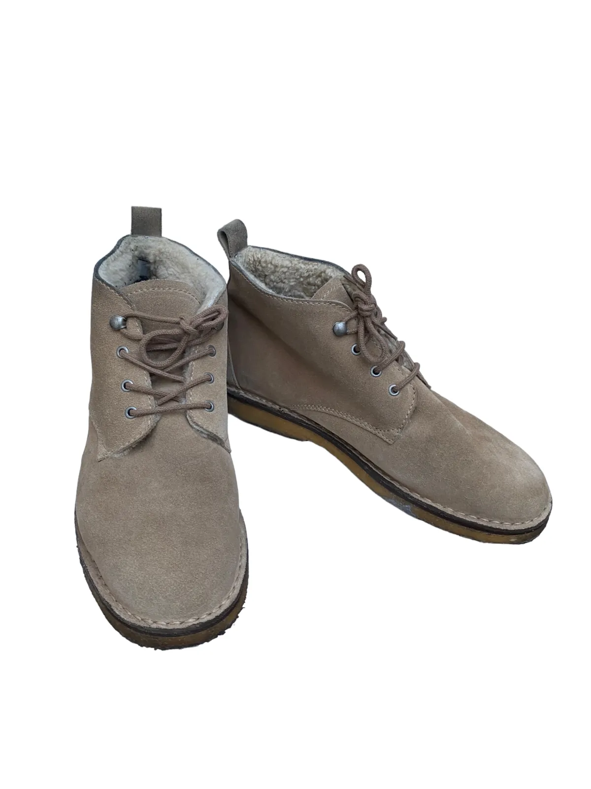 Beige Suede Desert Boots