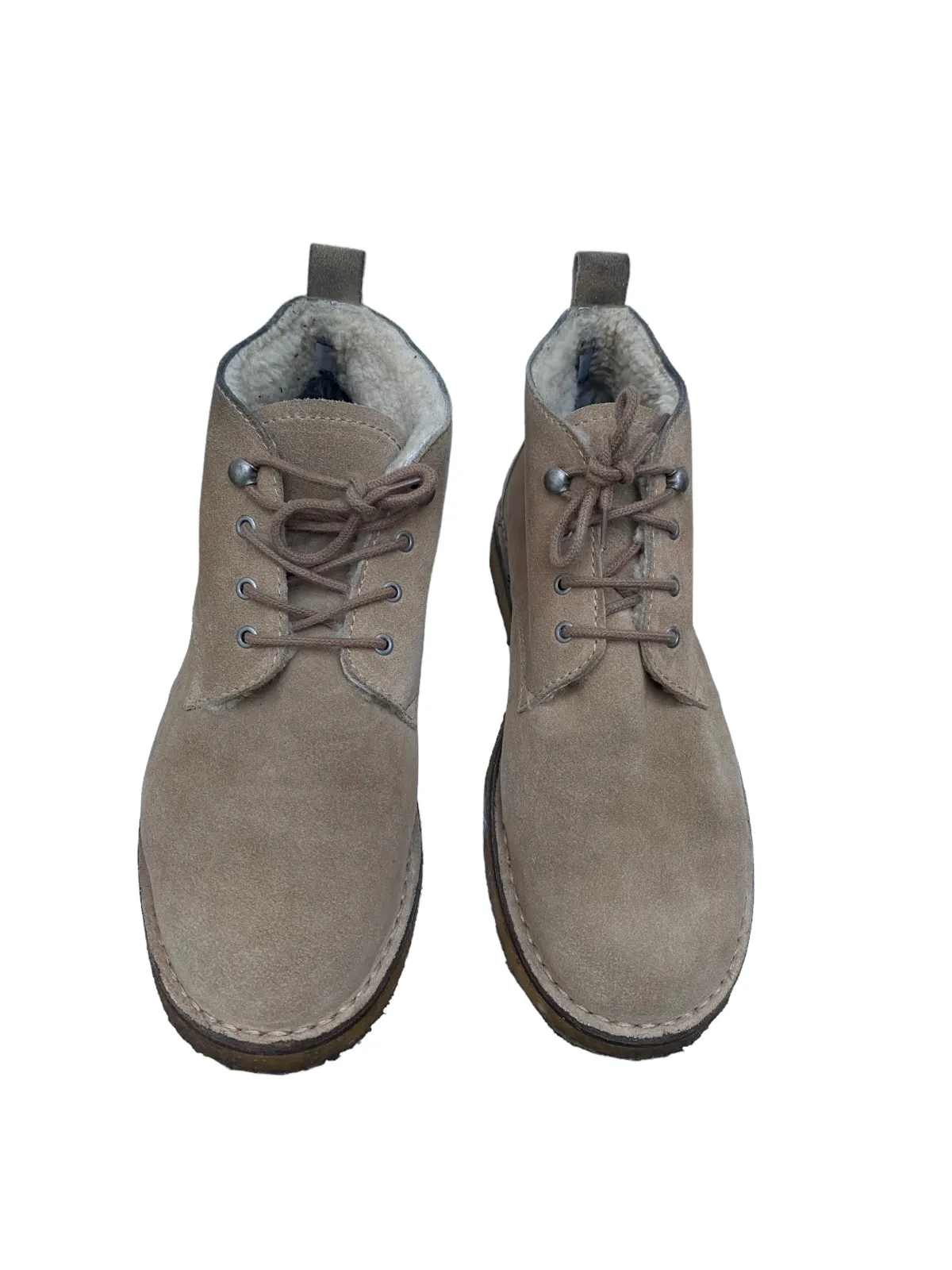 Beige Suede Desert Boots