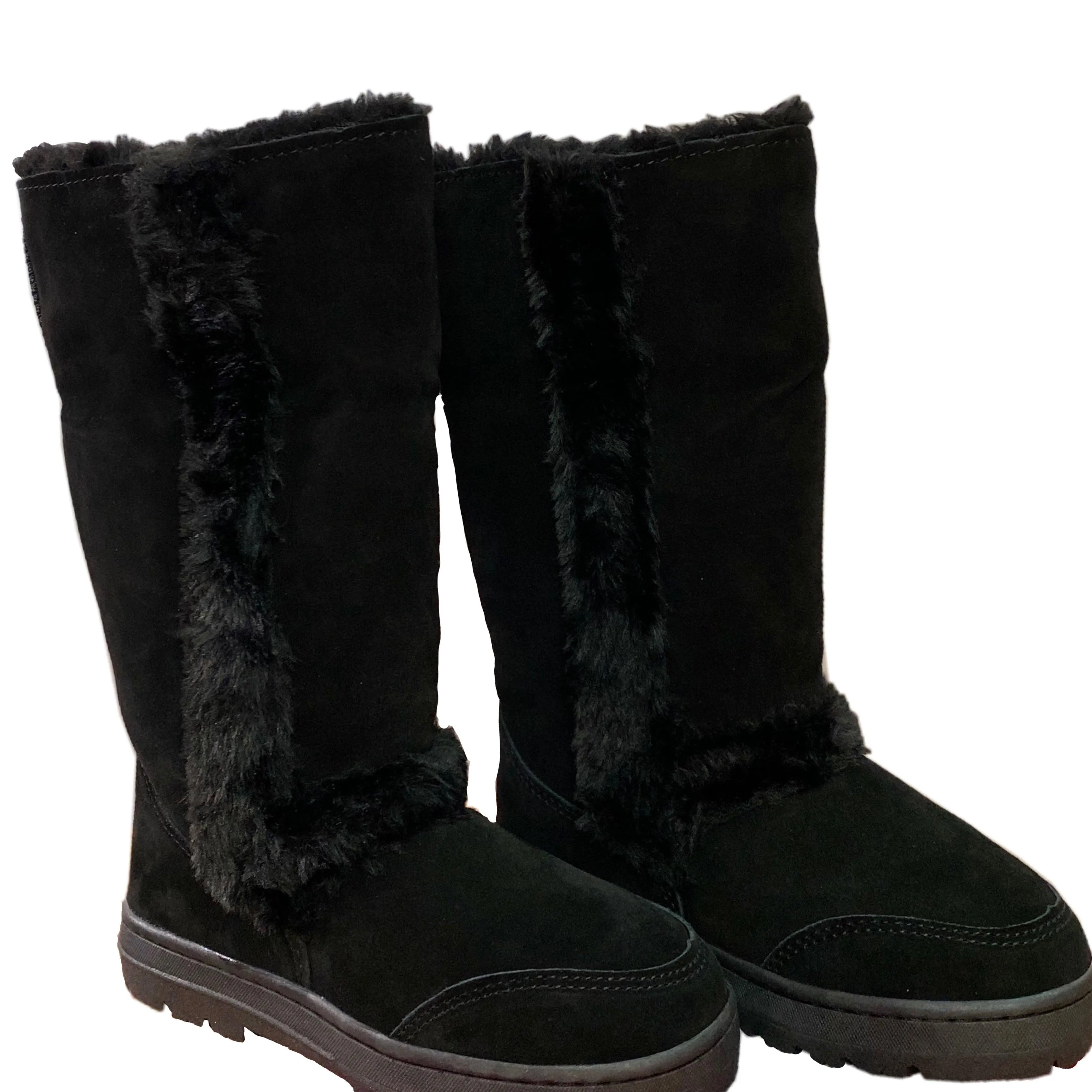Black Suede Winter Boots