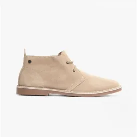 BRAVO Mens Suede Desert Boots Sand
