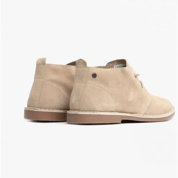 BRAVO Mens Suede Desert Boots Sand