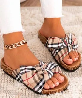 Casual Bow Beach Slides
