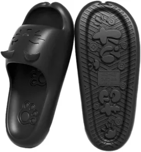 Cute Slippers Shower Shoes for Women Men Bathroom Sandals Non-Slip Cartoon Cat Shaped Indoor Outdoor Summer Slippers