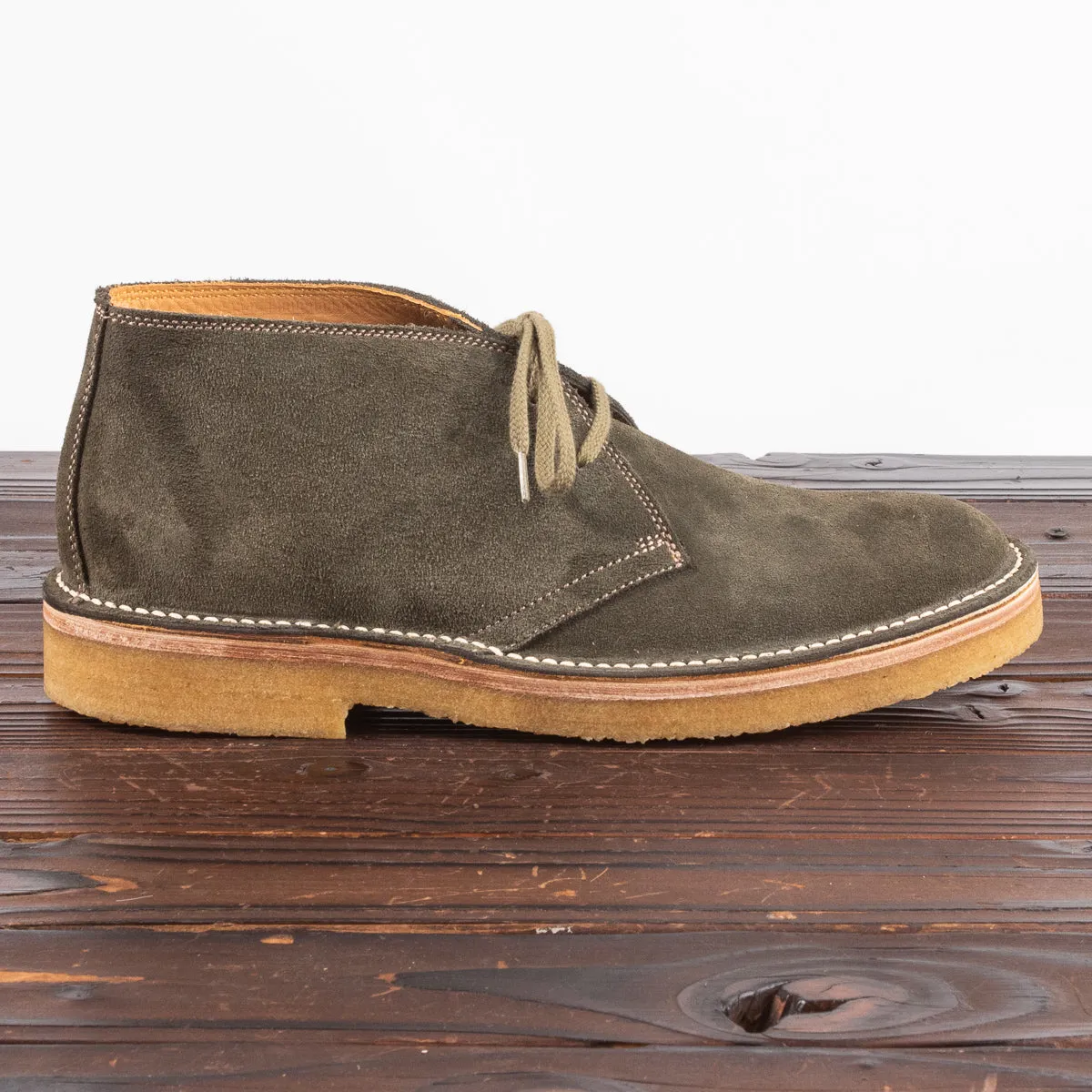 Desert Boots - Olive Suede