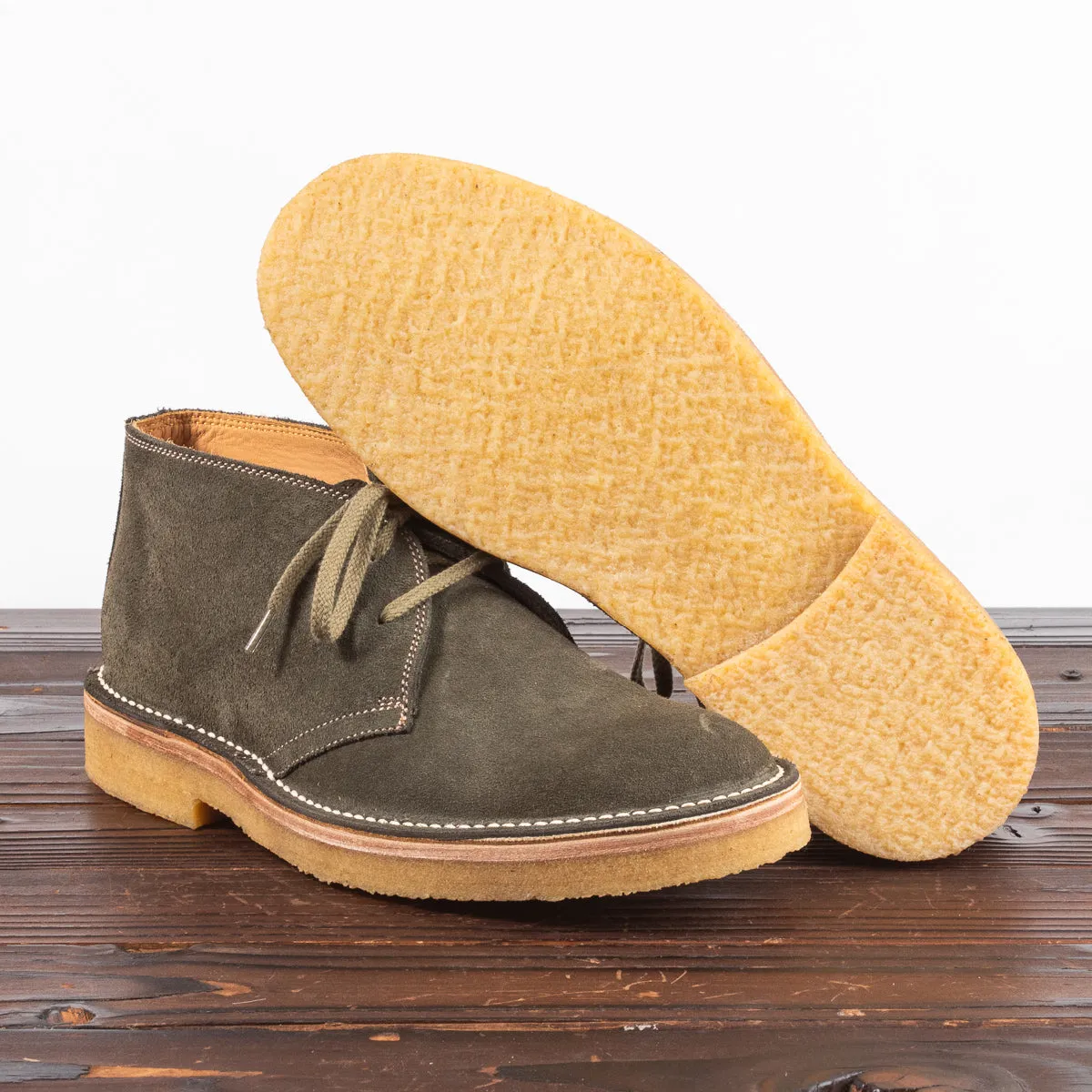 Desert Boots - Olive Suede