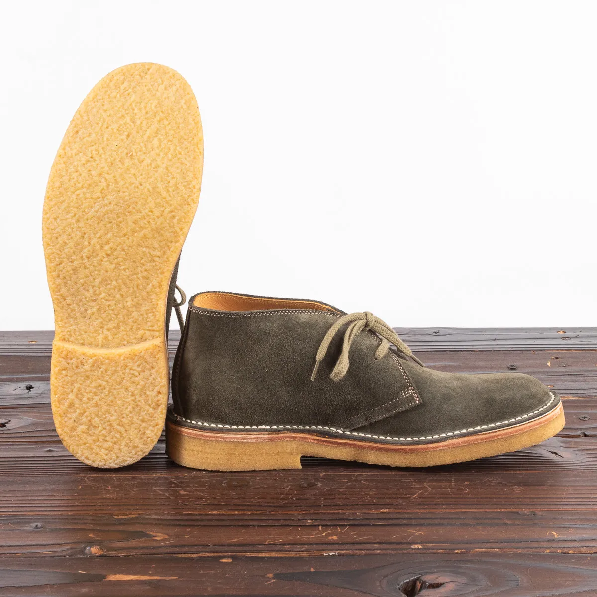 Desert Boots - Olive Suede
