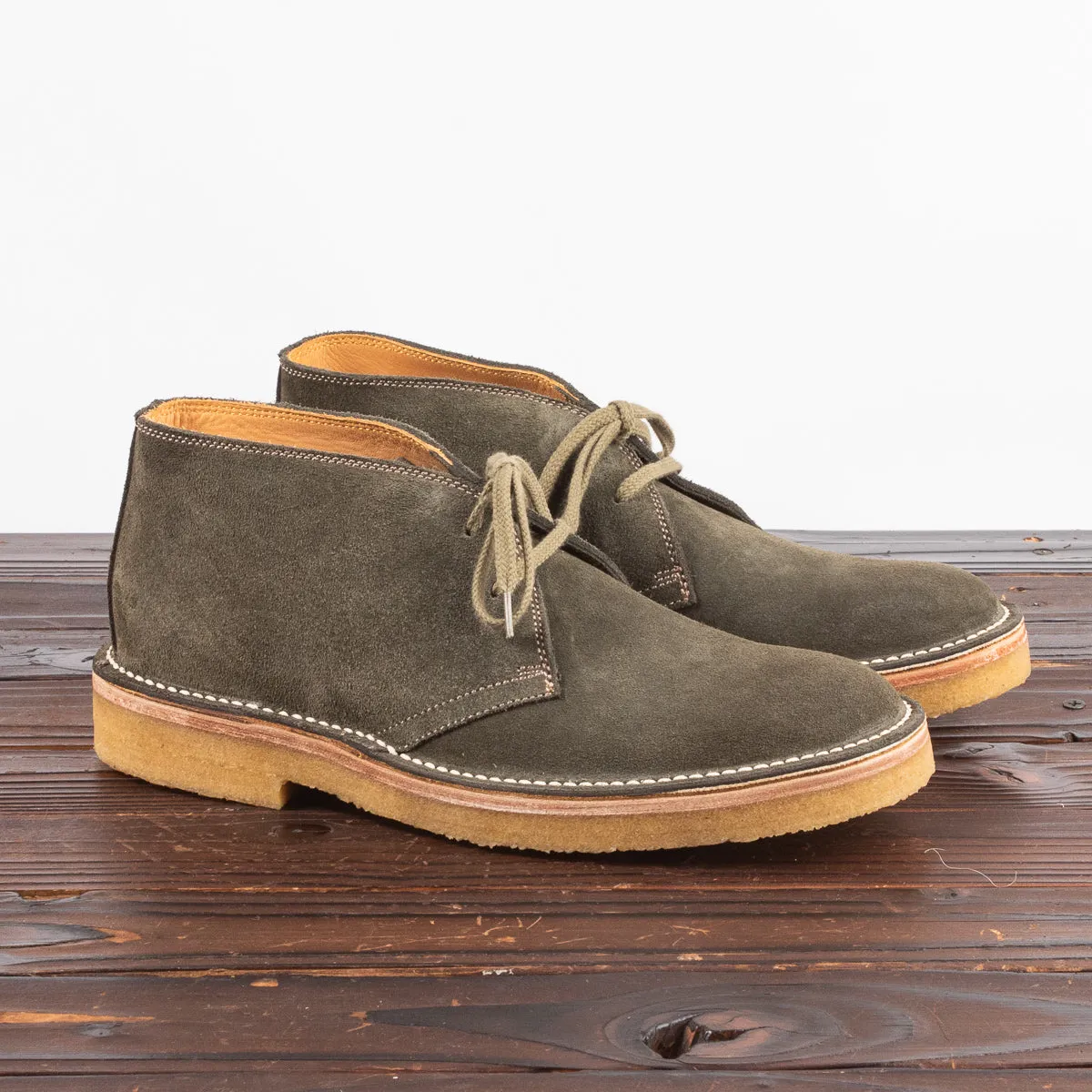 Desert Boots - Olive Suede