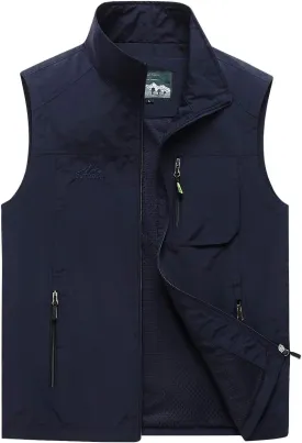 Hixiaohe Men's Casual Lightweight Outdoor Vest Work Fish Photo Travel Vest