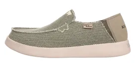 Kickback Mens Barbeach Slip On Woven Canvas Shoes - Khaki