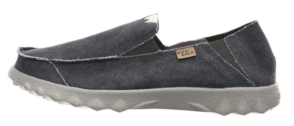 Kickback Mens Couch Slip On Canvas Shoes - Dark Navy
