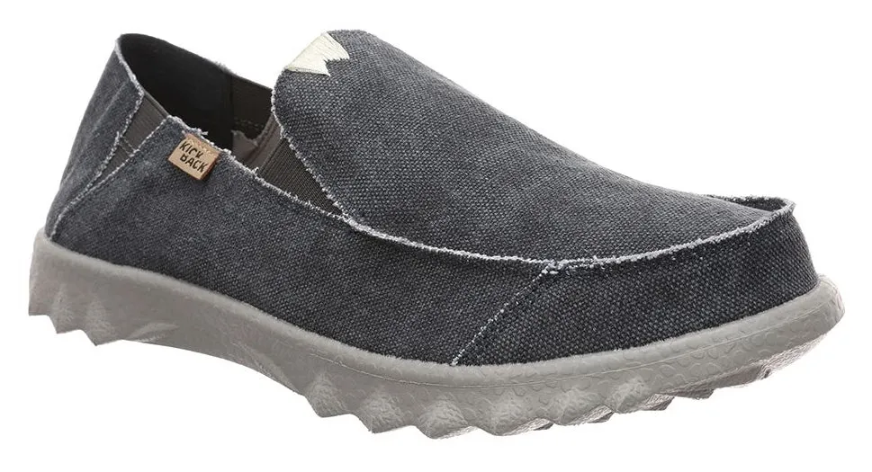 Kickback Mens Couch Slip On Canvas Shoes - Dark Navy