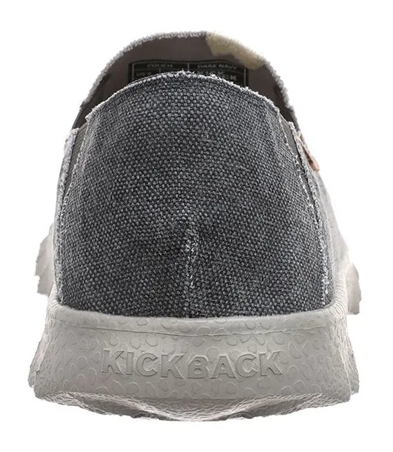 Kickback Mens Couch Slip On Canvas Shoes - Dark Navy