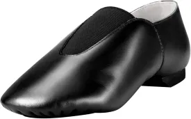Linodes Women's Leather Upper Jazz Shoe Slip-on with Elastic Top Piece