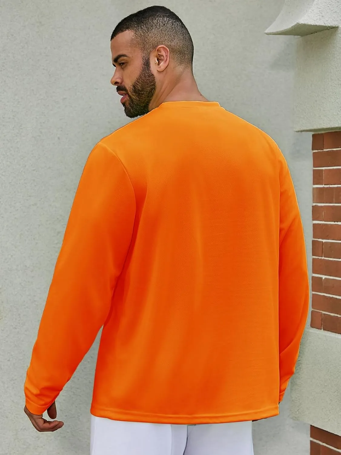 Men UPF 50  Sun Protection Hoodie Long Sleeve T Shirts Pack Quick Dry Shirt for Athletic Running Activewear Workout