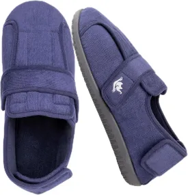 Men's Wide 80-D Memory Foam Diabetic Slippers with Adjustable Closures Breathable Washable Indoor/Outdoor House Shoe w/Anti Slip Sole