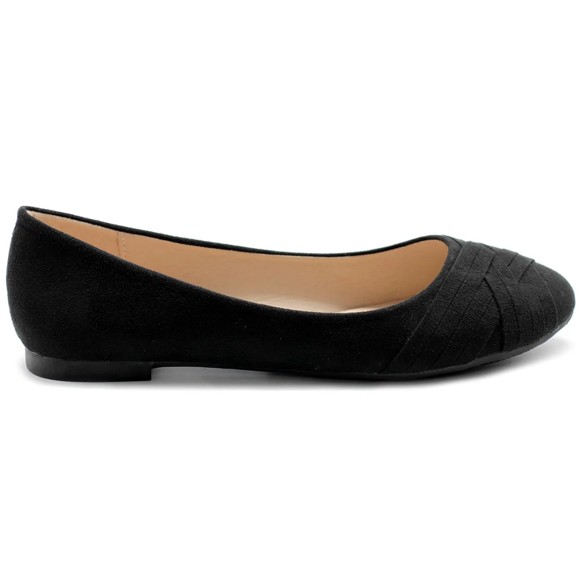 Ollio Women's Ballet Shoe Cute Casual Comfort Flat (Beige, Black, Royal Blue, Brown, Green, Navy)