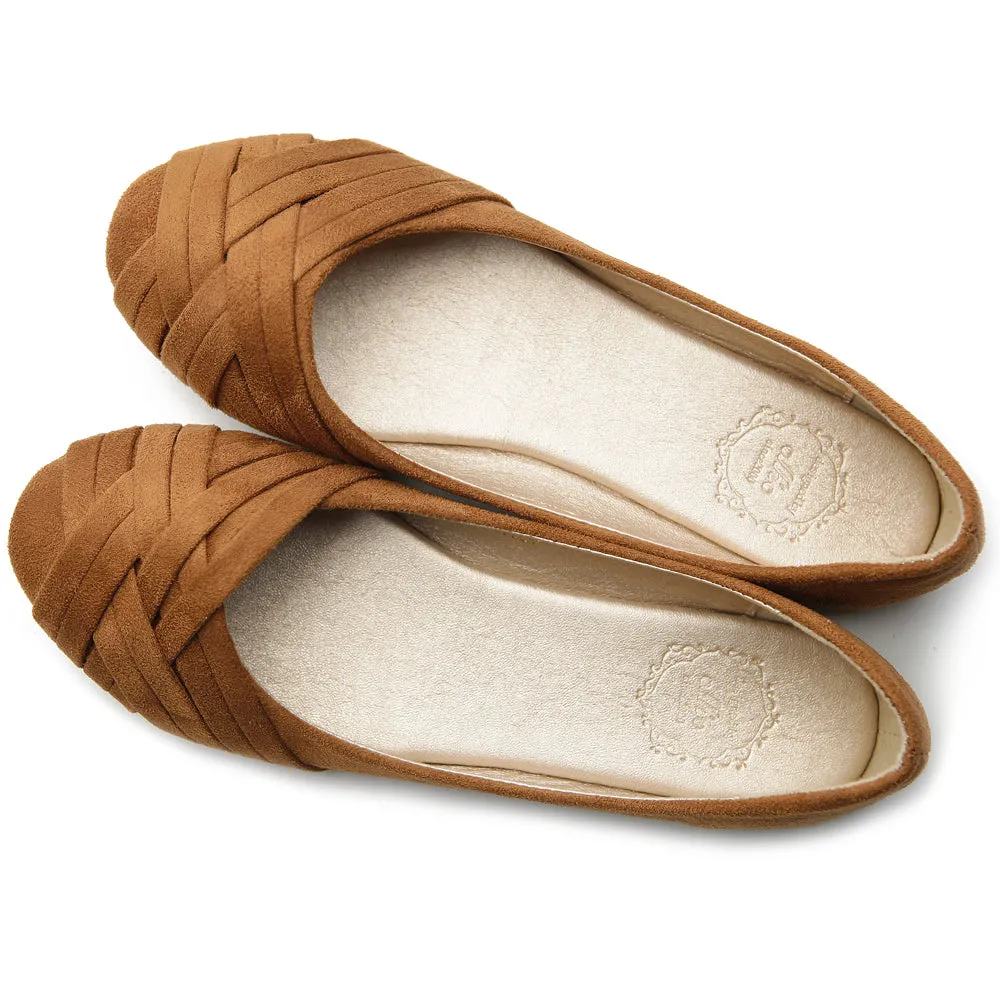 Ollio Women's Ballet Shoe Cute Casual Comfort Flat (Beige, Black, Royal Blue, Brown, Green, Navy)