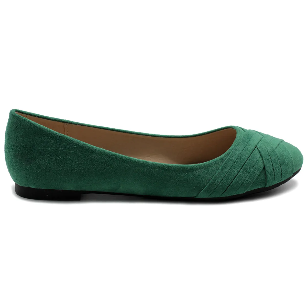 Ollio Women's Ballet Shoe Cute Casual Comfort Flat (Beige, Black, Royal Blue, Brown, Green, Navy)