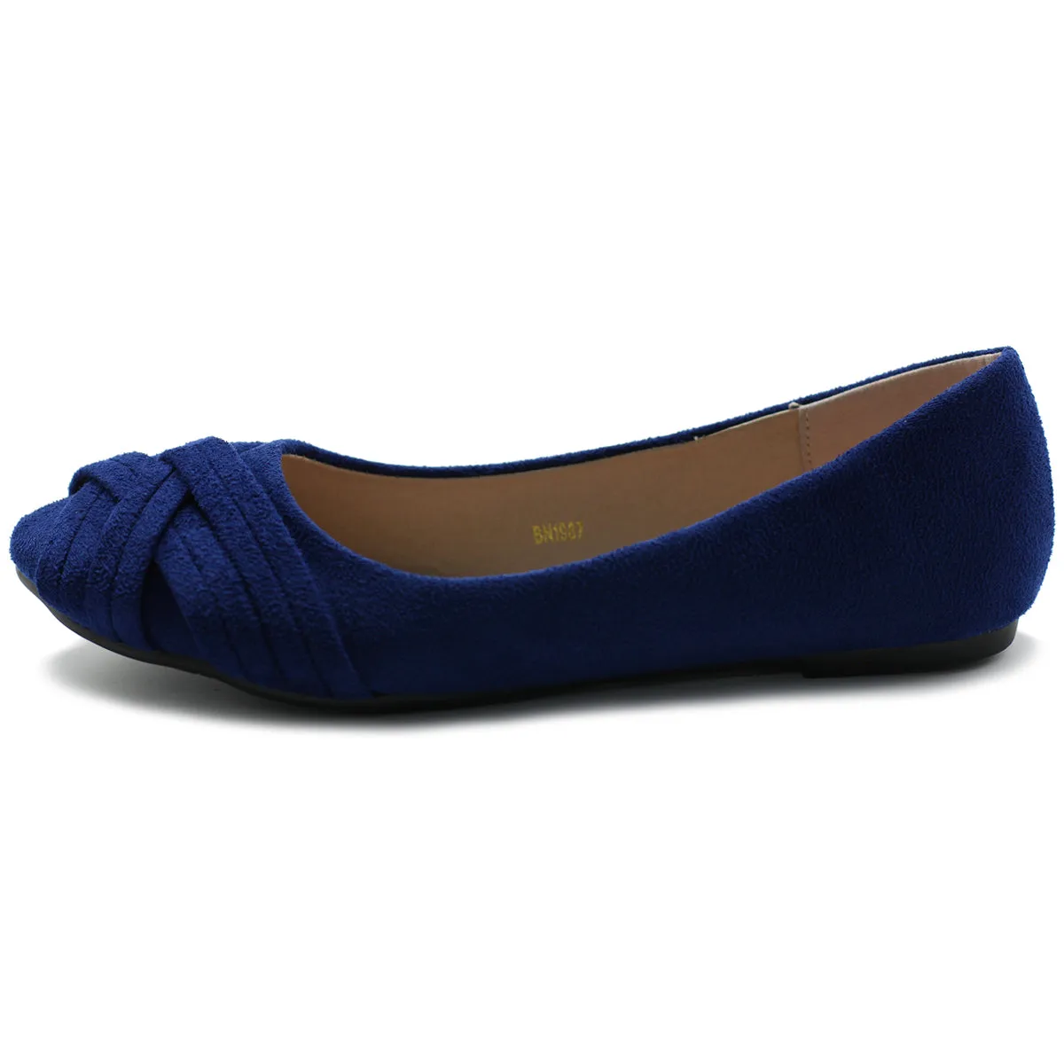 Ollio Women's Ballet Shoe Cute Casual Comfort Flat (Beige, Black, Royal Blue, Brown, Green, Navy)
