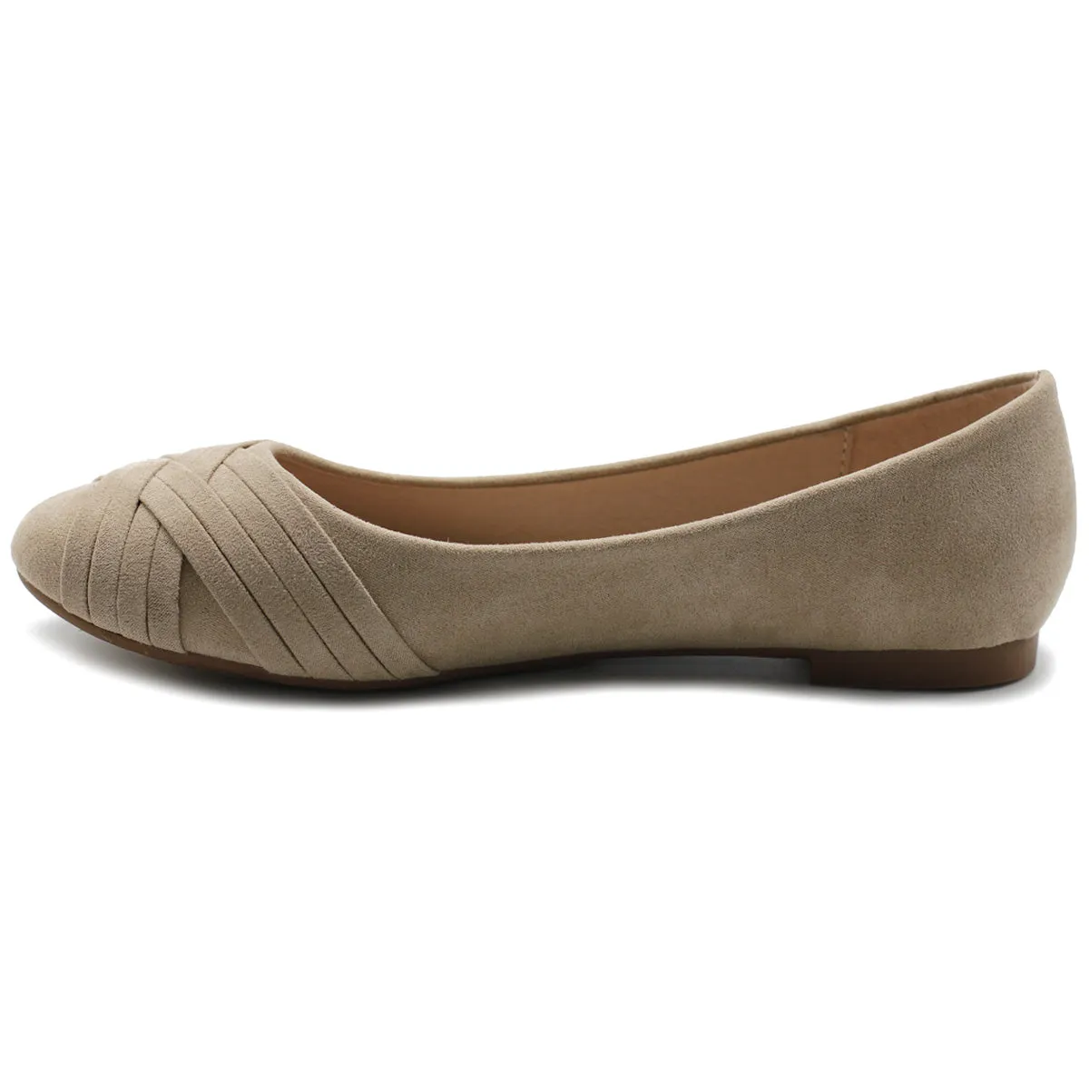 Ollio Women's Ballet Shoe Cute Casual Comfort Flat (Beige, Black, Royal Blue, Brown, Green, Navy)
