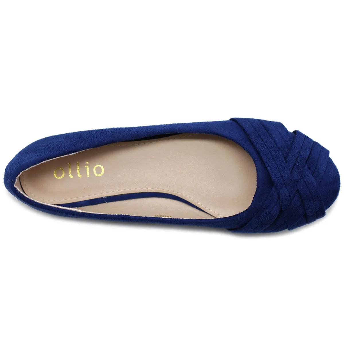Ollio Women's Ballet Shoe Cute Casual Comfort Flat (Beige, Black, Royal Blue, Brown, Green, Navy)