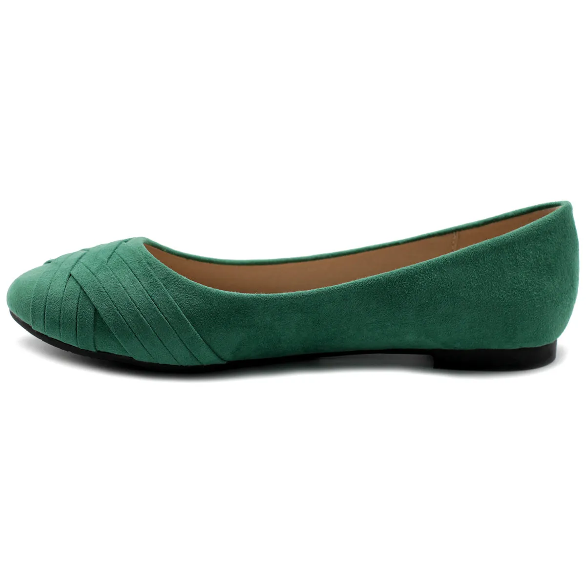 Ollio Women's Ballet Shoe Cute Casual Comfort Flat (Beige, Black, Royal Blue, Brown, Green, Navy)