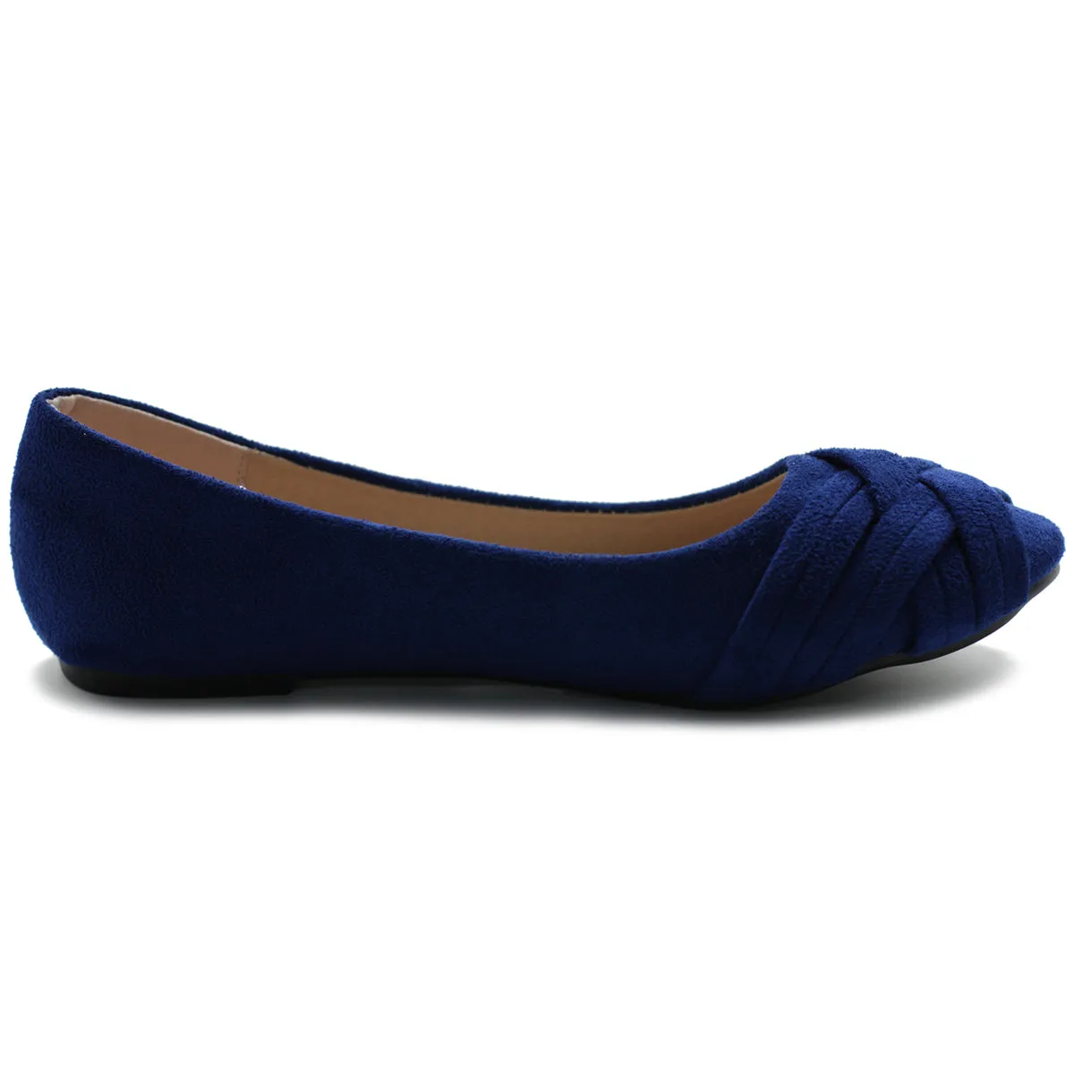 Ollio Women's Ballet Shoe Cute Casual Comfort Flat (Beige, Black, Royal Blue, Brown, Green, Navy)