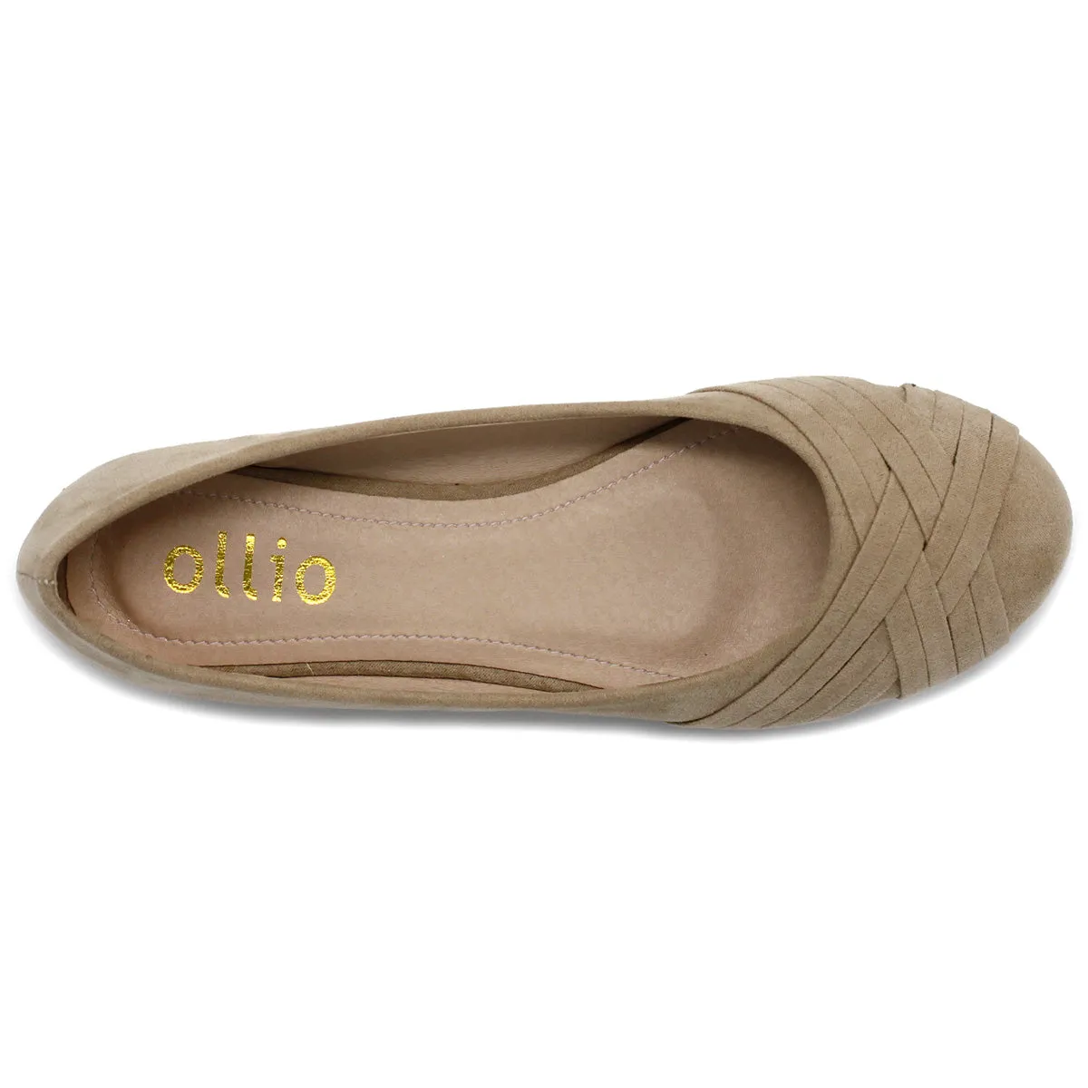 Ollio Women's Ballet Shoe Cute Casual Comfort Flat (Beige, Black, Royal Blue, Brown, Green, Navy)