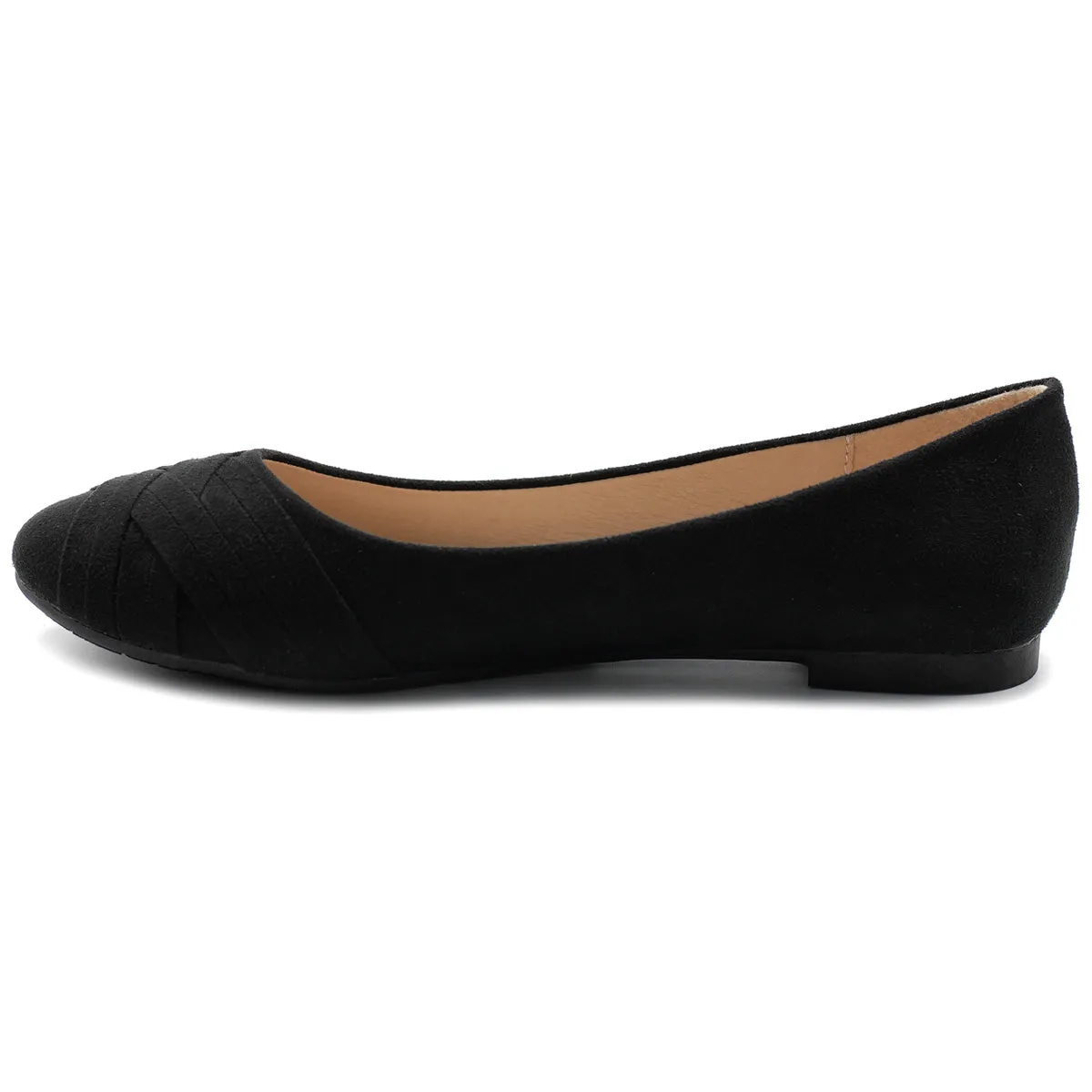 Ollio Women's Ballet Shoe Cute Casual Comfort Flat (Beige, Black, Royal Blue, Brown, Green, Navy)