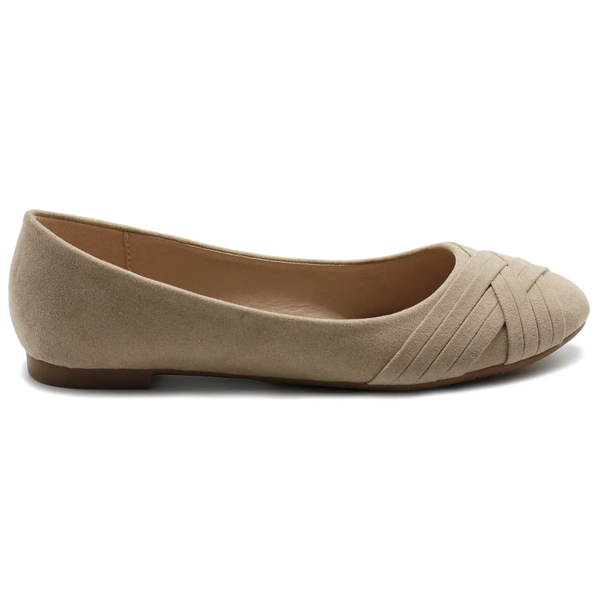 Ollio Women's Ballet Shoe Cute Casual Comfort Flat (Beige, Black, Royal Blue, Brown, Green, Navy)