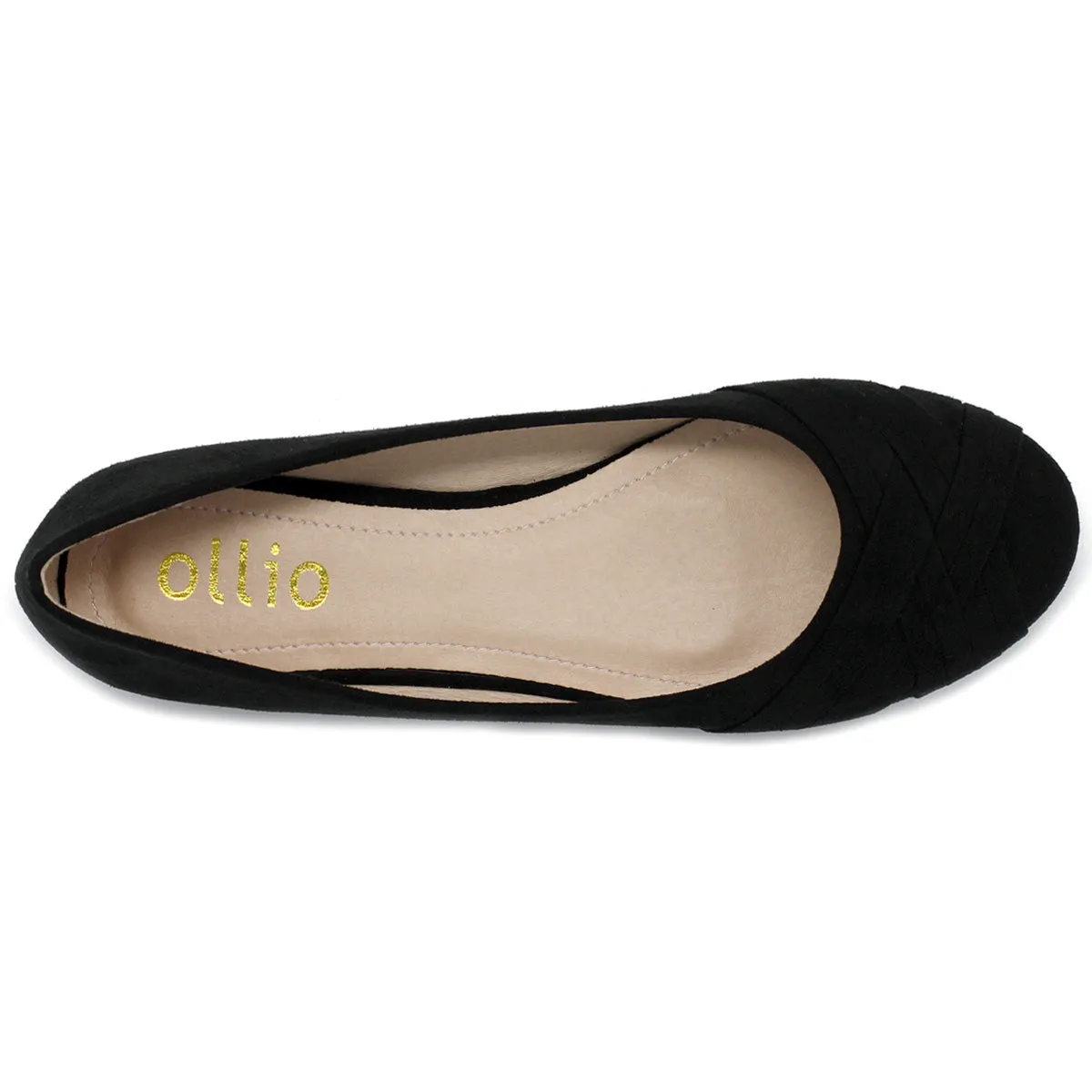 Ollio Women's Ballet Shoe Cute Casual Comfort Flat (Beige, Black, Royal Blue, Brown, Green, Navy)