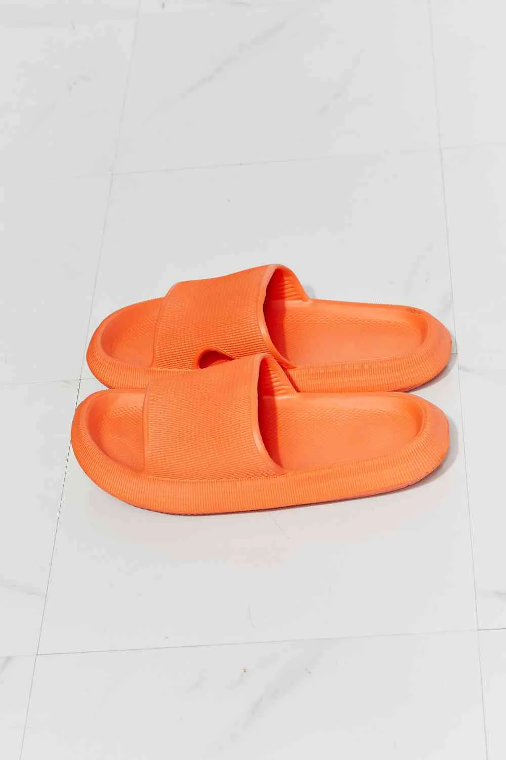 Orange Open Toe Slides