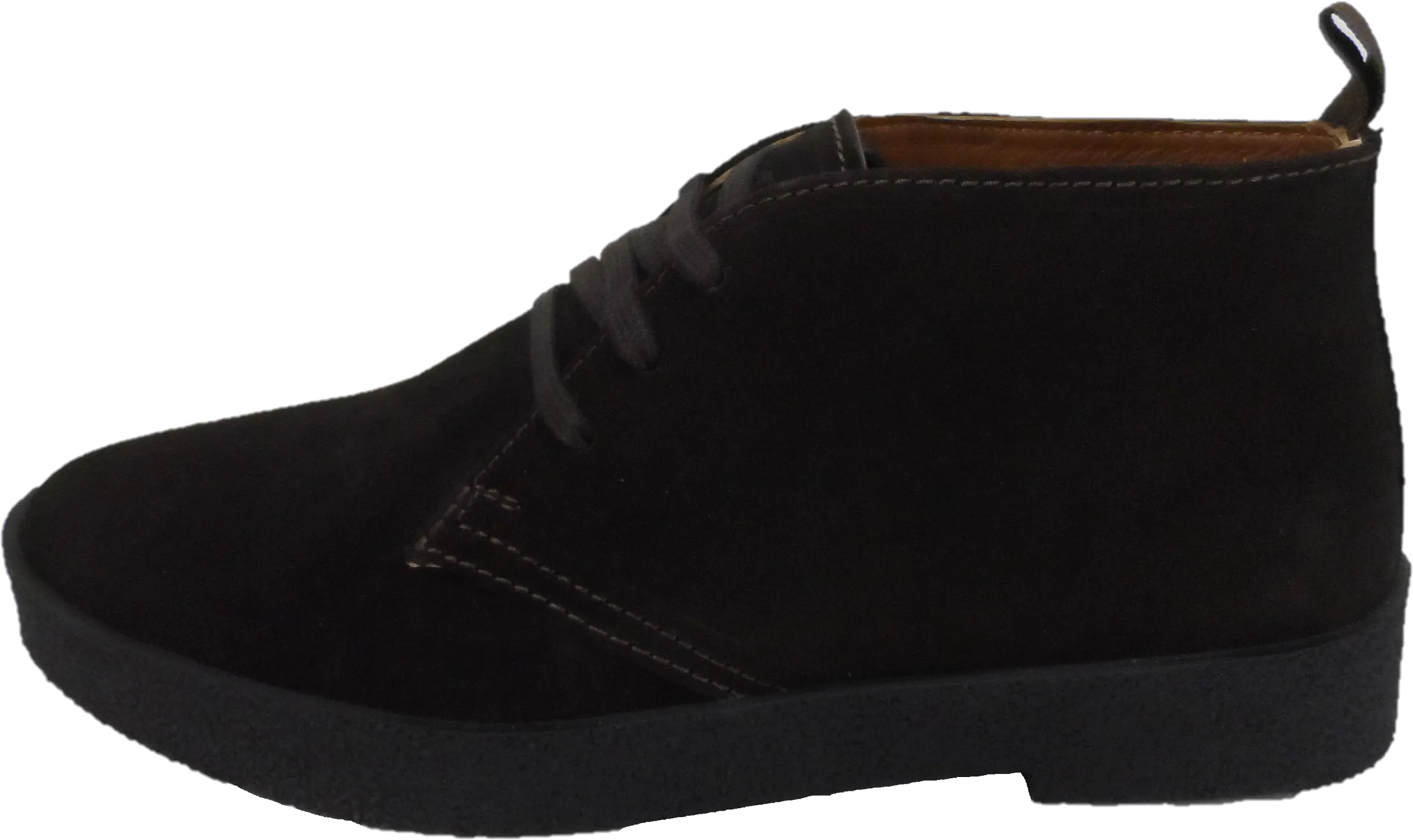 Roamers Mens Real Suede Dark Brown Retro McQueen Desert Boots