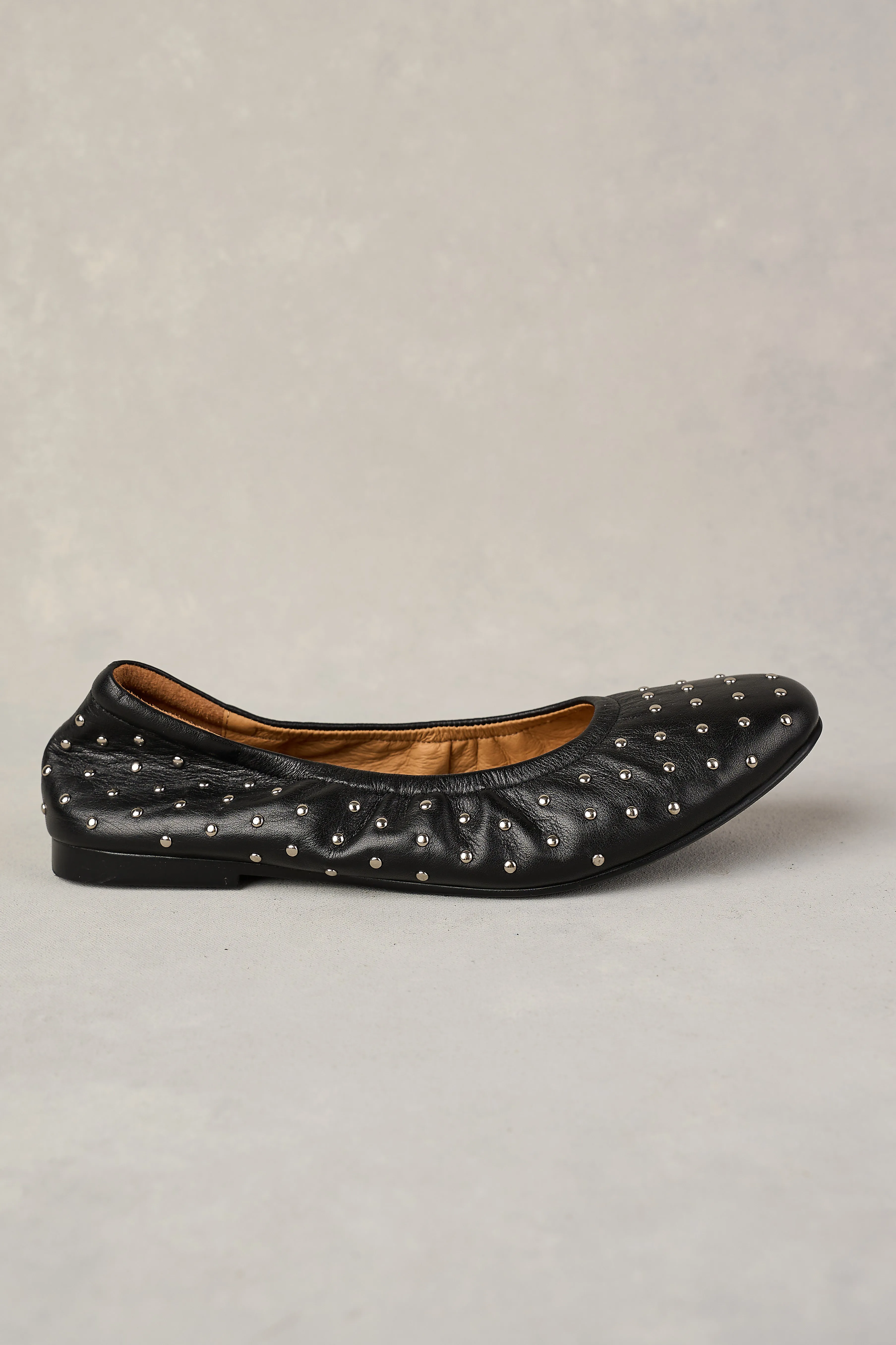 Sadie Stud Ballet Flat - Black