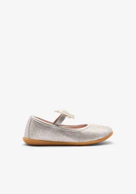 Silver Butterfly Strip Ballerinas