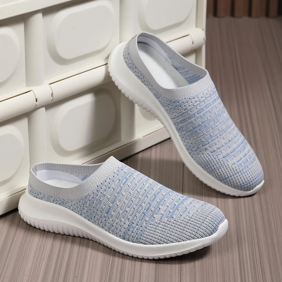 Slip on Sneakers for Women Go Walk Shoes Sock Athletic Sock Athletic Elastic Knit Flats Lightweight Breathable Comfortable Walking Shoes