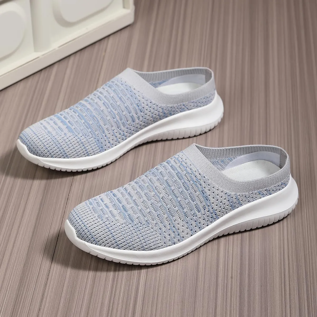Slip on Sneakers for Women Go Walk Shoes Sock Athletic Sock Athletic Elastic Knit Flats Lightweight Breathable Comfortable Walking Shoes