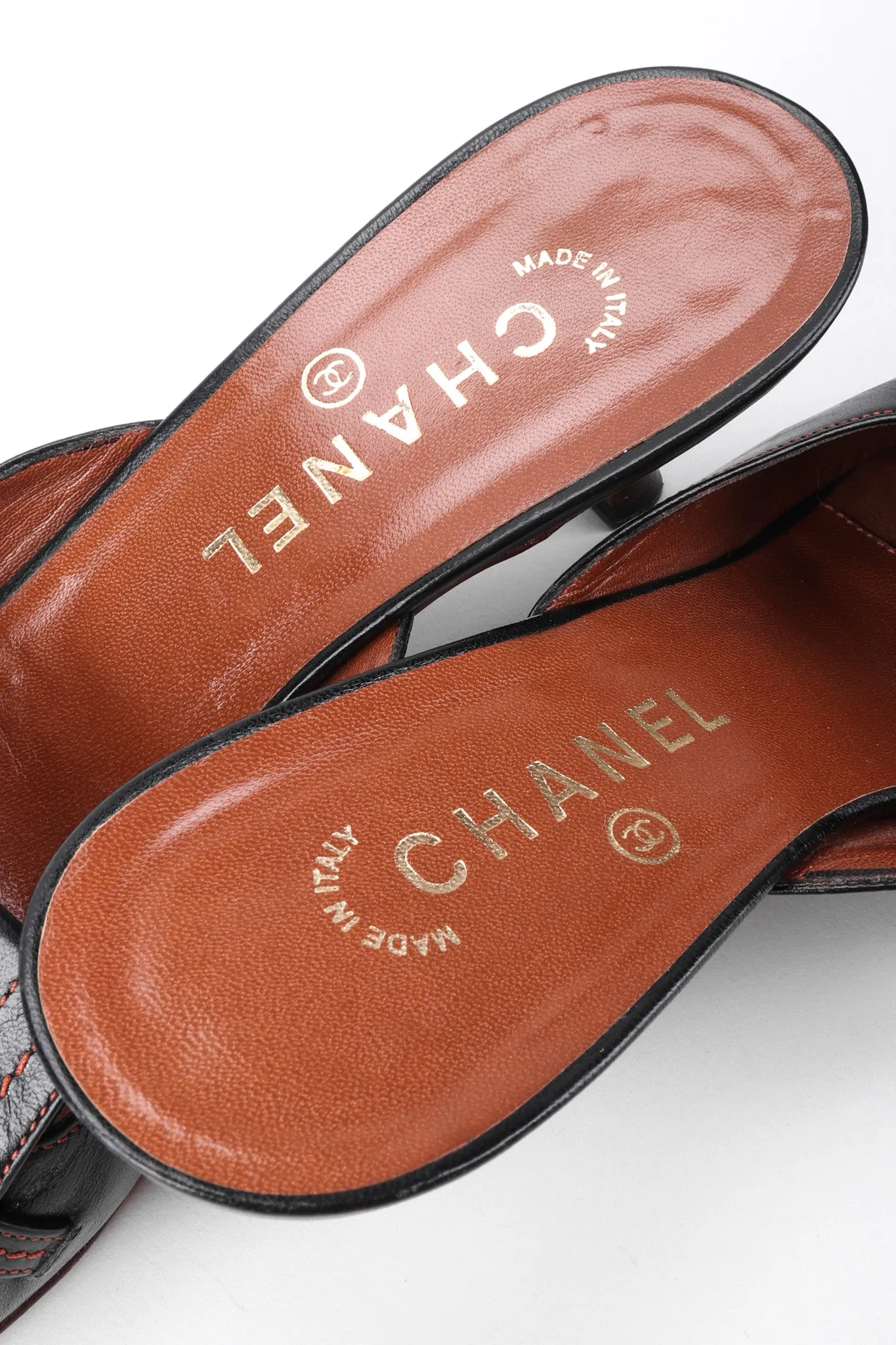Topstitched Loafer Mules