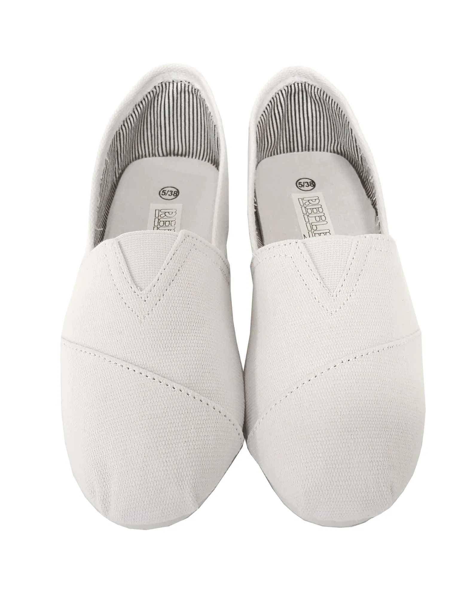 Womens Eira Slip On Canvas Espadrilles in White
