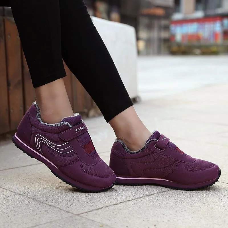 Women's Warm Fur Lined Tennis Shoes Sneakers
